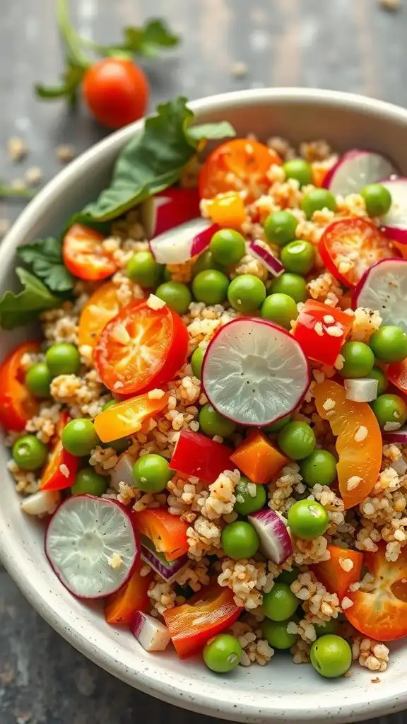 quinoa salad with spring veggies