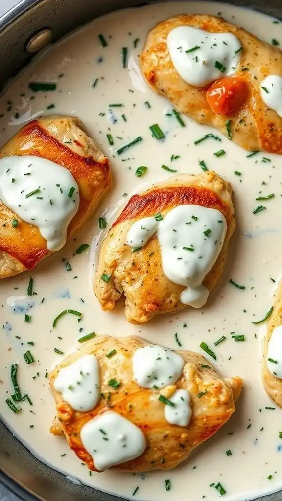 ranch cream cheese chicken skillet