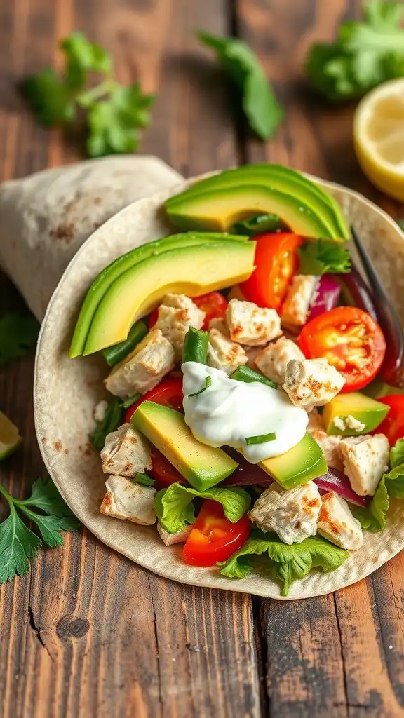 refreshing chicken salad wrap with greek yogurt an