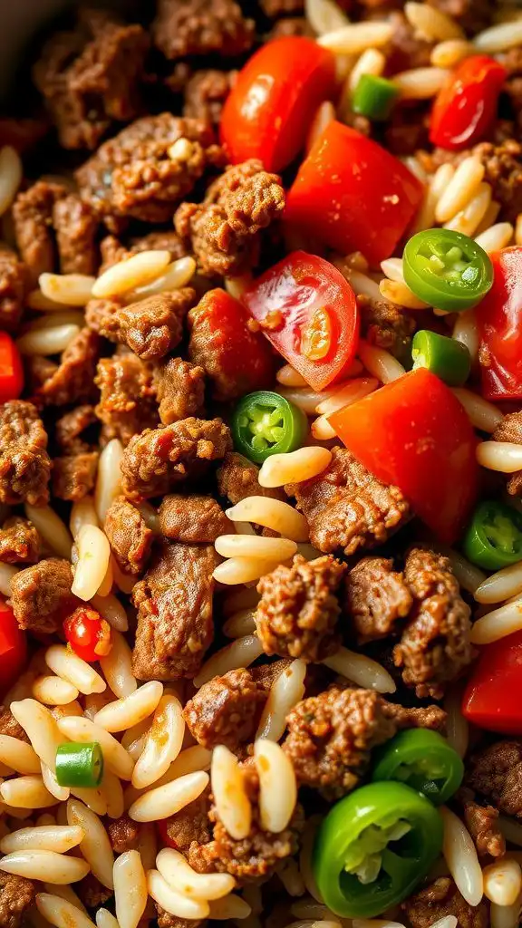 rotel and ground beef rice casserole