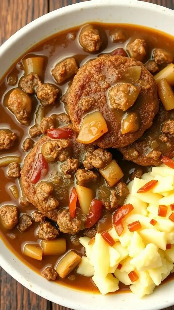 salisbury steak with onion gravy
