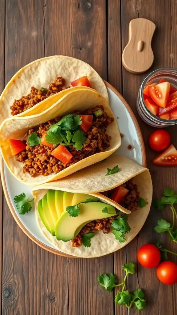 savory lentil tacos