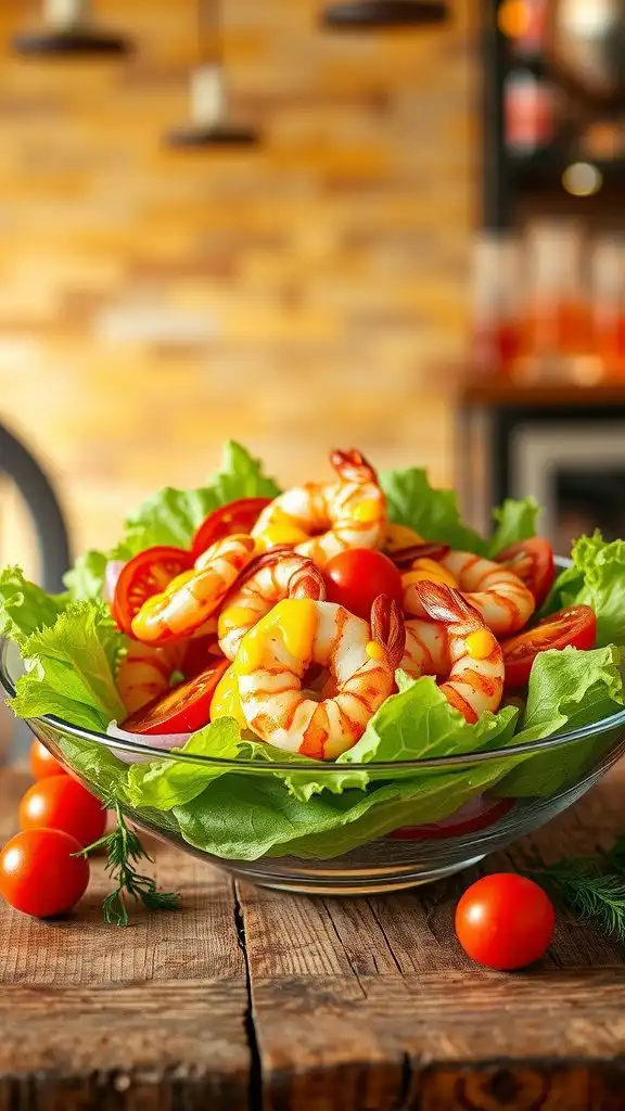 shrimp cocktail salad with spicy remoulade