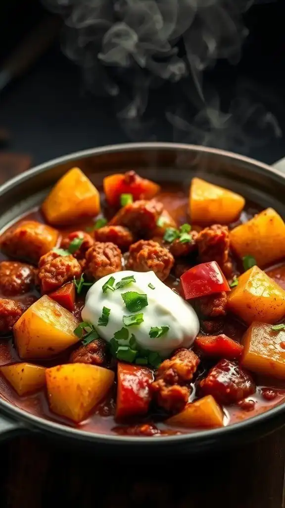 spicy mexican crockpot ground beef potato chili