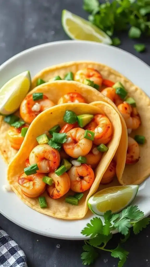 spicy shrimp tacos with avocado salsa 3