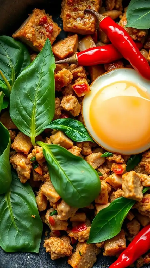 spicy thai basil ground chicken spicy thai basil ground chicken