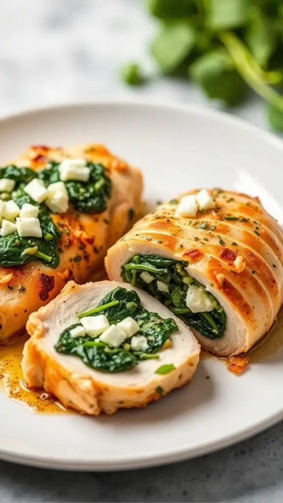 spinach and feta stuffed chicken 1