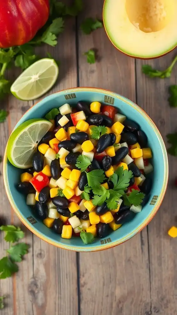 tangy black bean corn jicama salad tangy black bean corn jicama salad