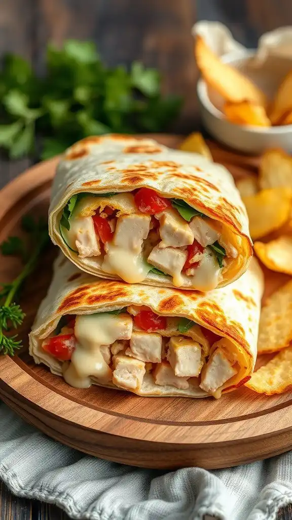 tuna melt wrap with crispy edges and creamy cheese