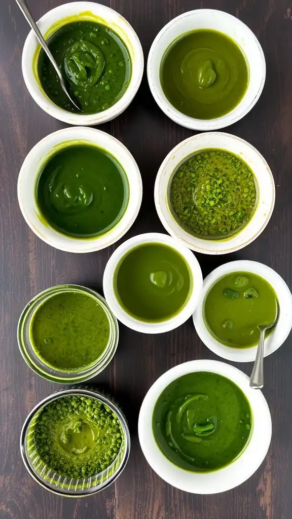 variations of the green sauce across peru