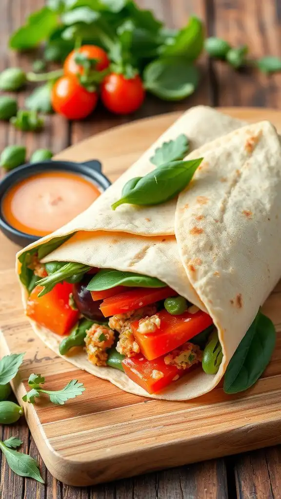 vegan hummus and spinach pita wrap vegan hummus and spinach pita wrap