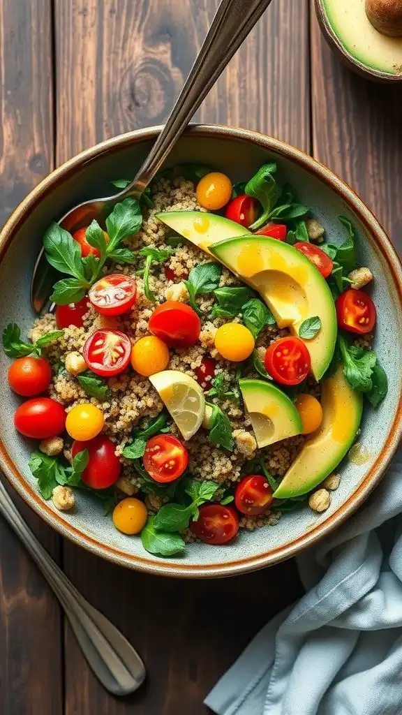 vibrant quinoa and arugula salad with zesty lime d