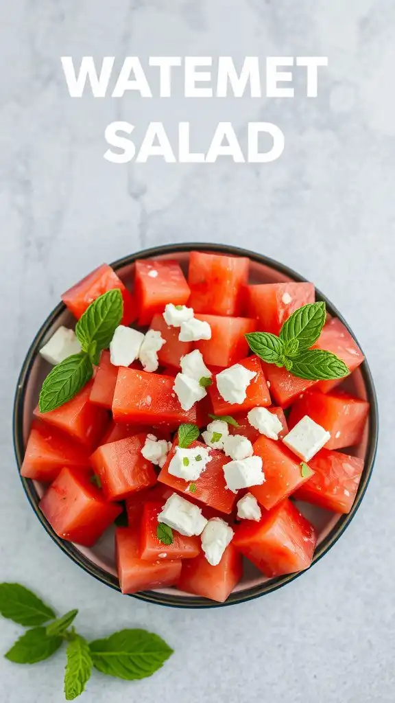 watermelon feta salad with mint watermelon feta salad with mint