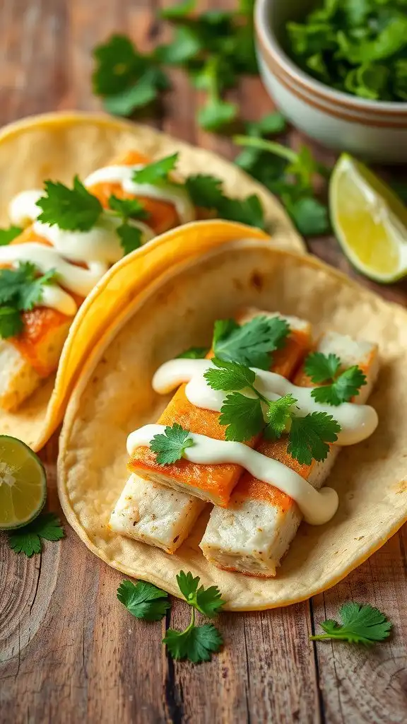 zesty lime and cilantro fish tacos