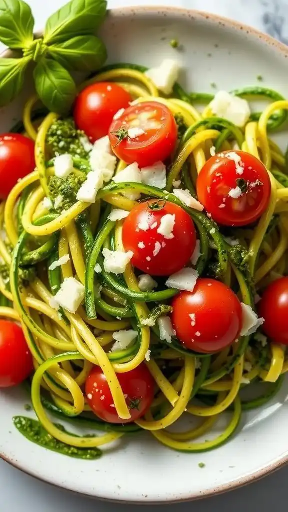 zucchini noodles with pesto 3