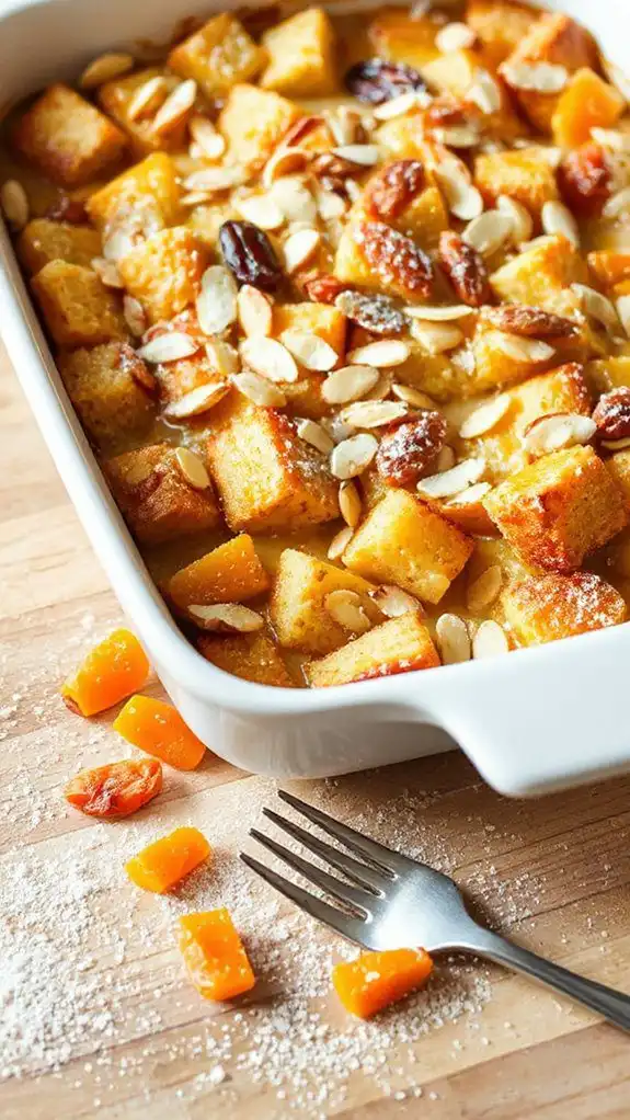 almond apricot bread pudding almond apricot bread pudding