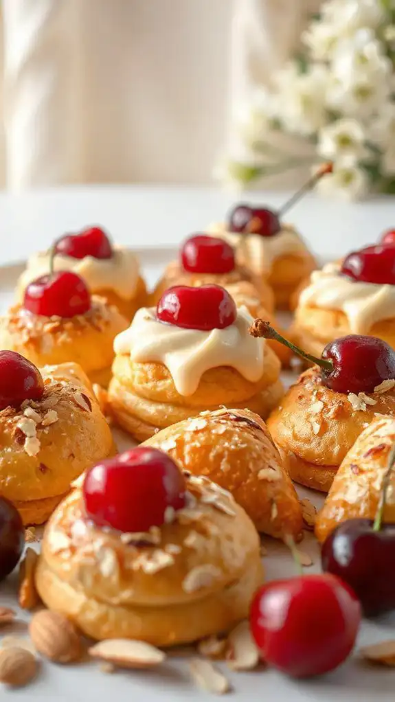almond cream filled pastries