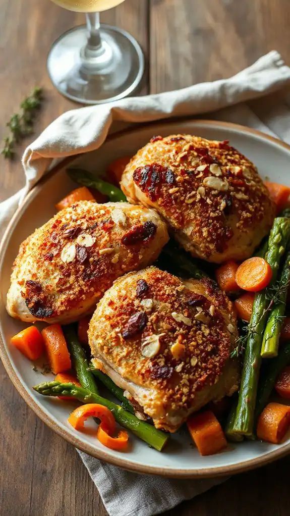almond crusted chicken thighs recipe
