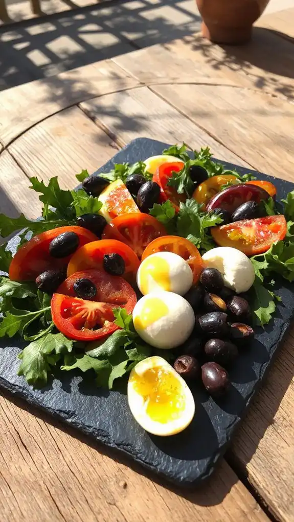 appetizer vegetable and meat