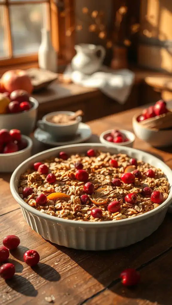 apple cranberry oatmeal bake