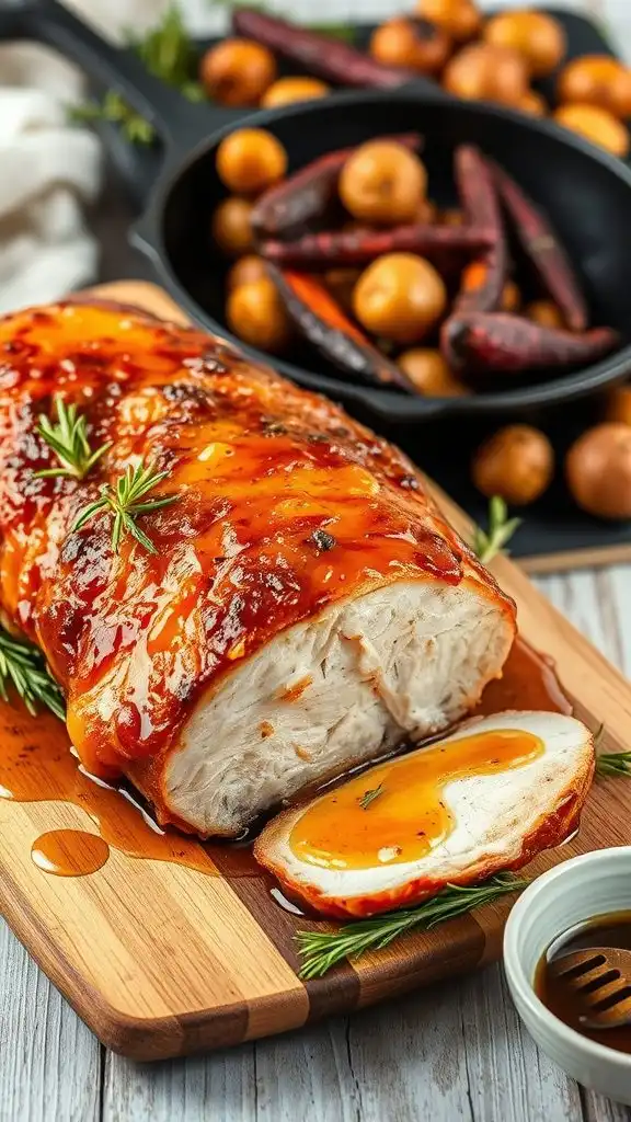 apricot balsamic glazed pork loin