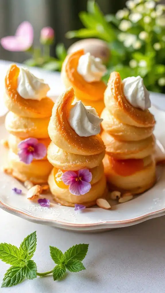 apricot cream filled pastries