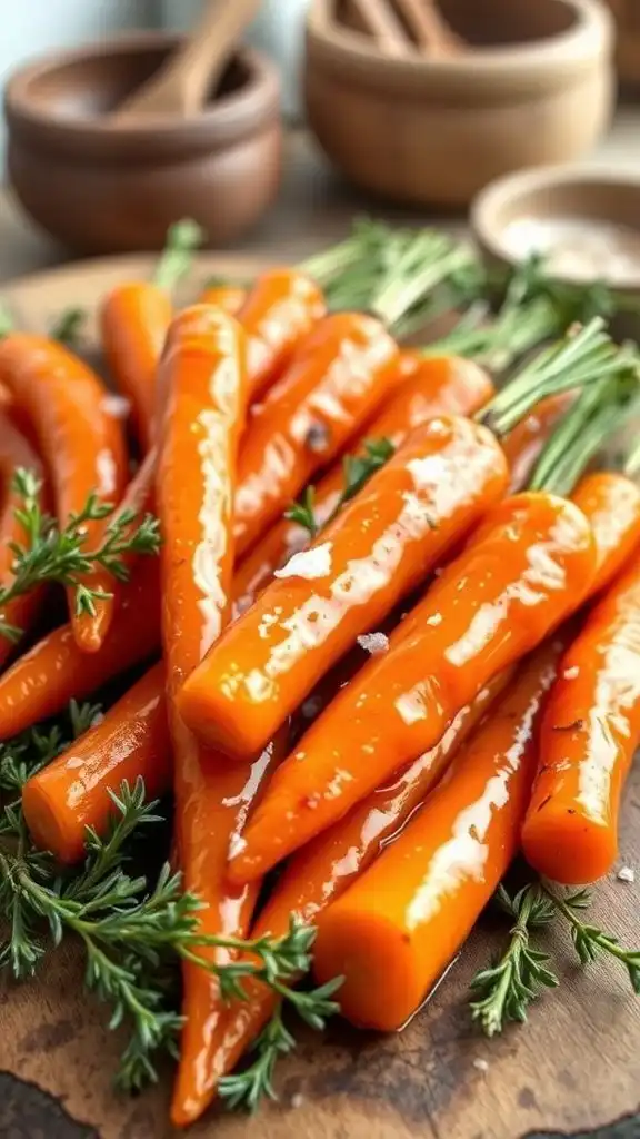 apricot glazed baked carrots