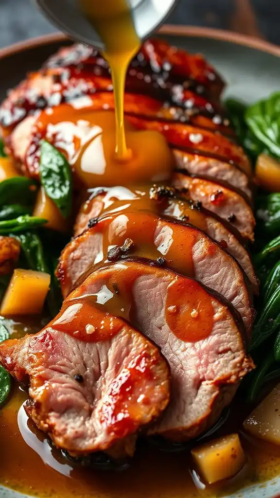 apricot glazed duck breast