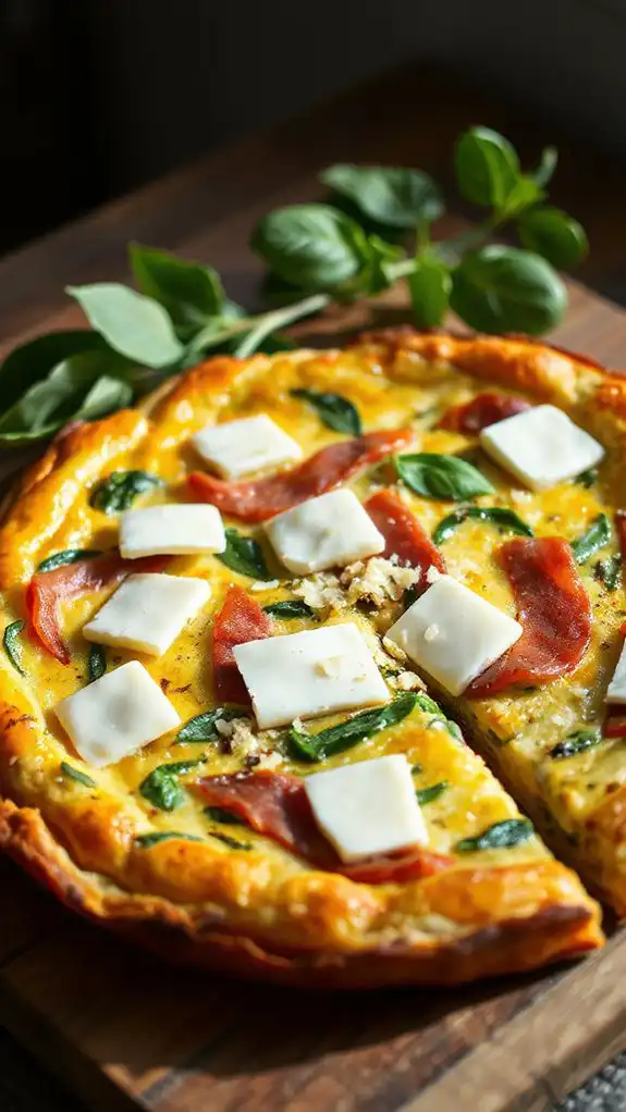 arugula and prosciutto frittata
