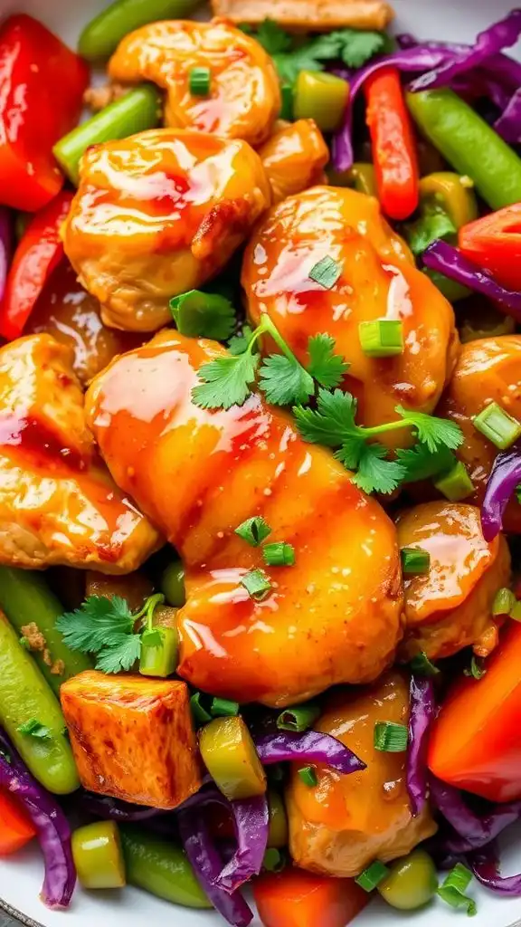 asian apricot chicken dish
