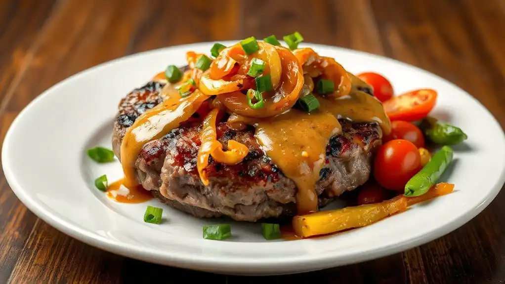asian inspired hamburger steak