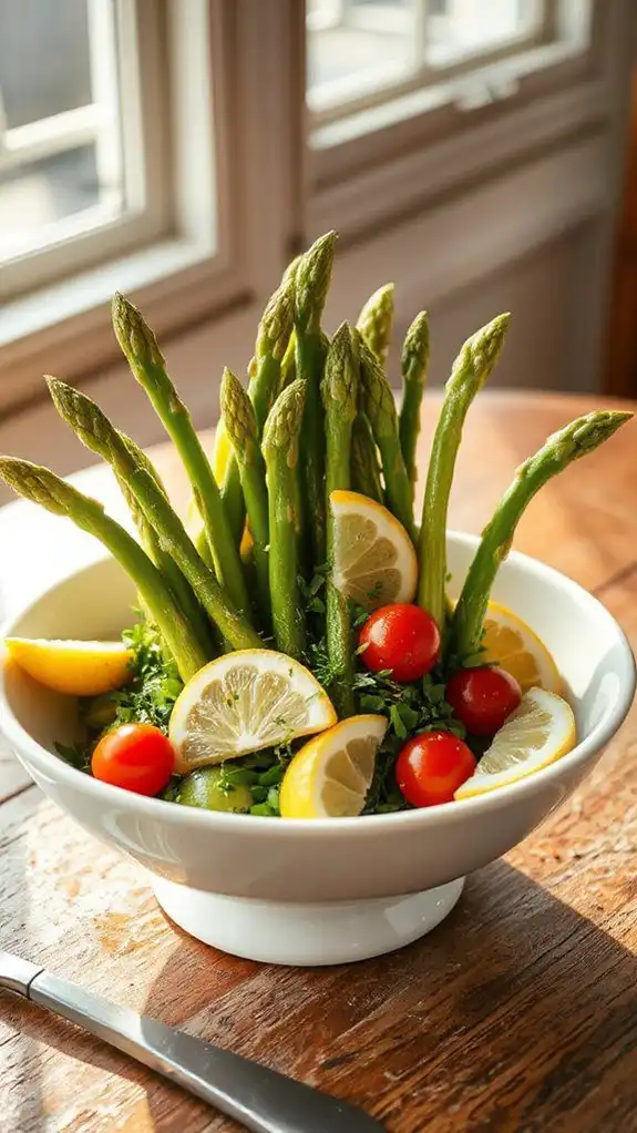 asparagus and lemon dish