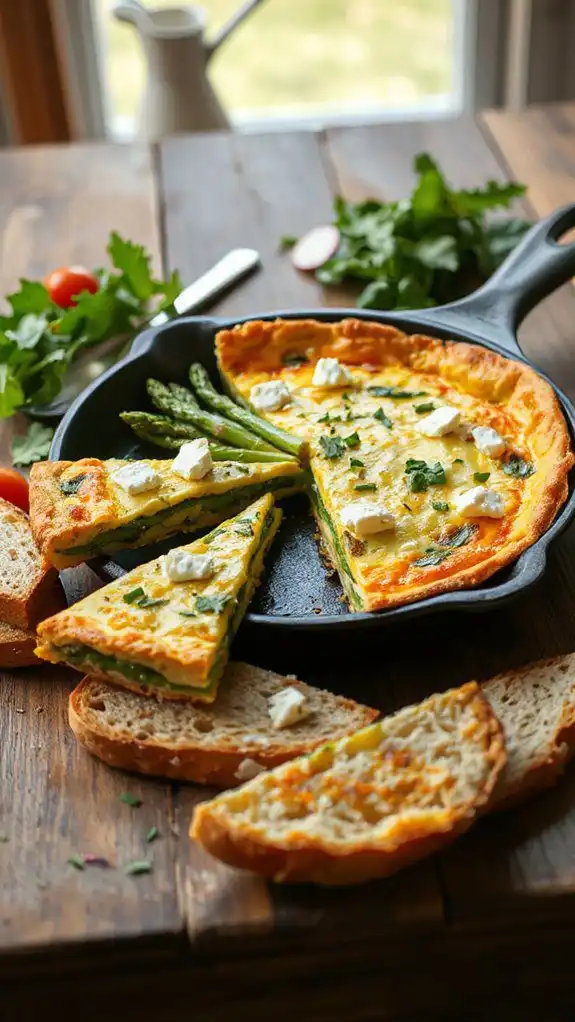 asparagus goat cheese frittata asparagus goat cheese frittata
