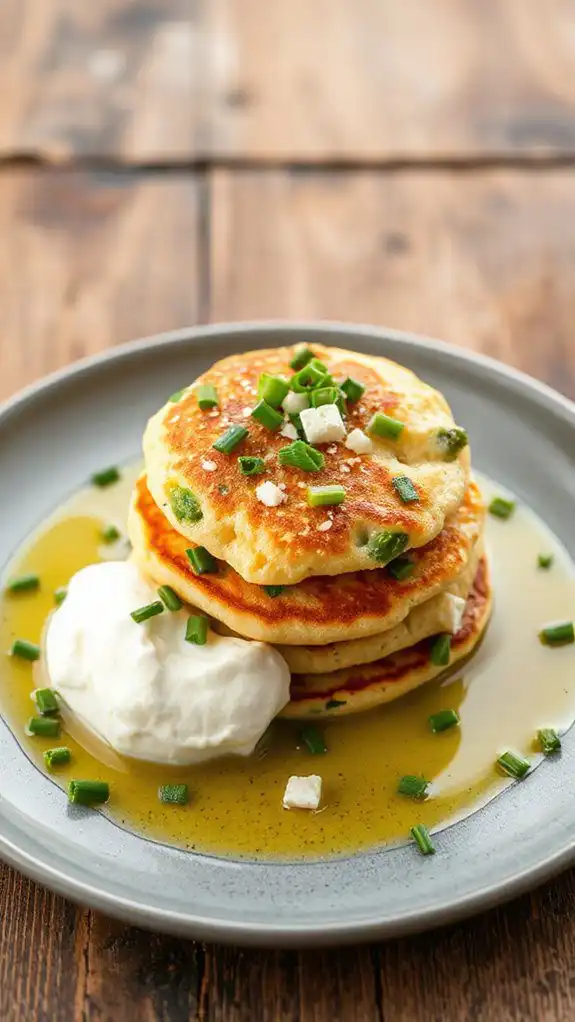 asparagus goat cheese pancakes