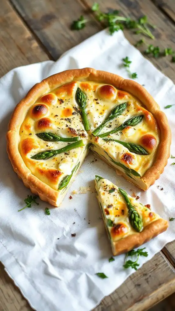 asparagus goat cheese quiche
