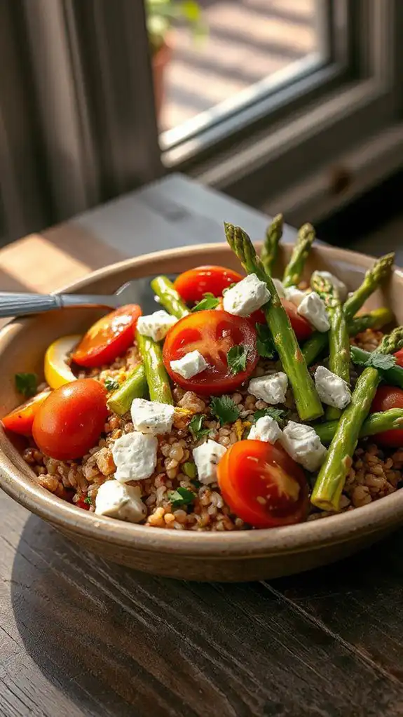 asparagus lemon farro salad