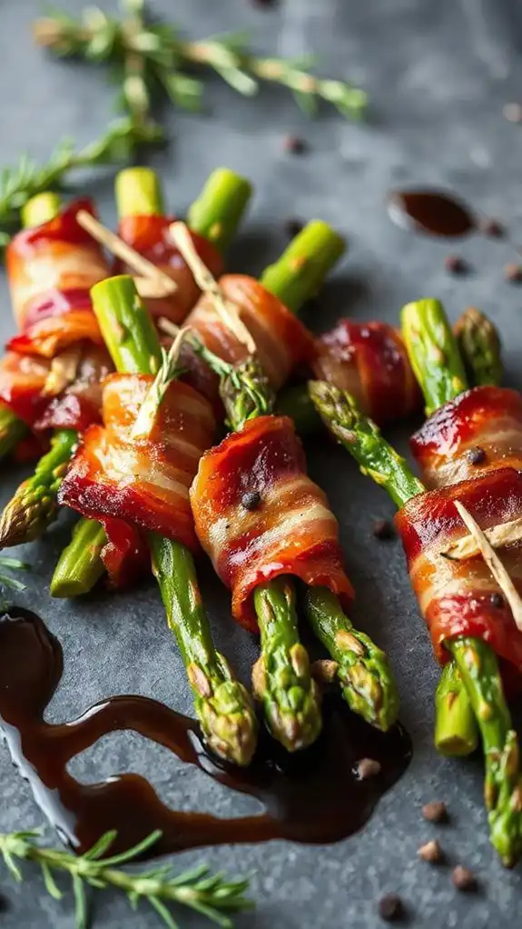 asparagus wrapped in bacon