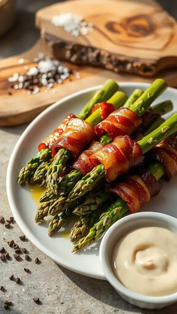 asparagus wrapped in bacon