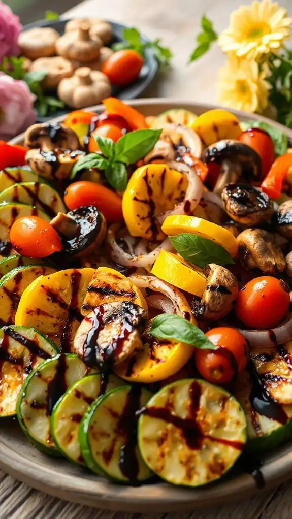 assorted grilled vegetable dish