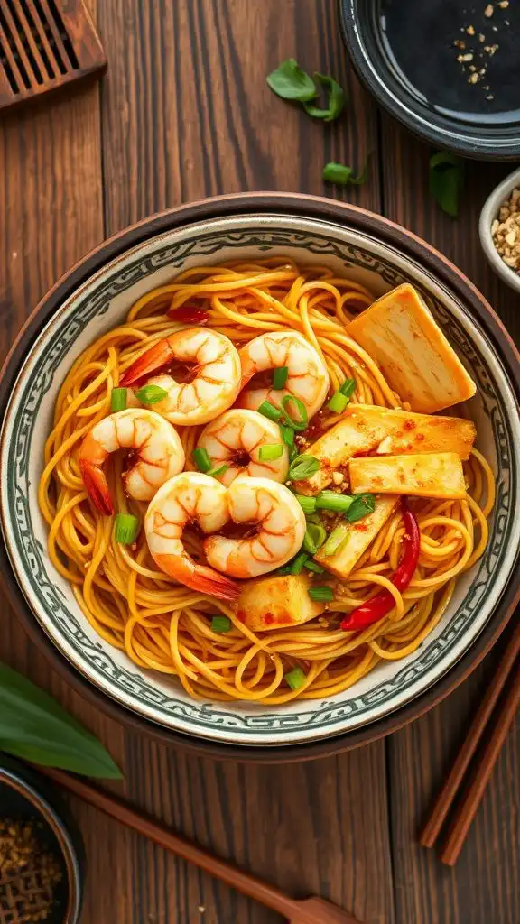 authentic thai noodle dish