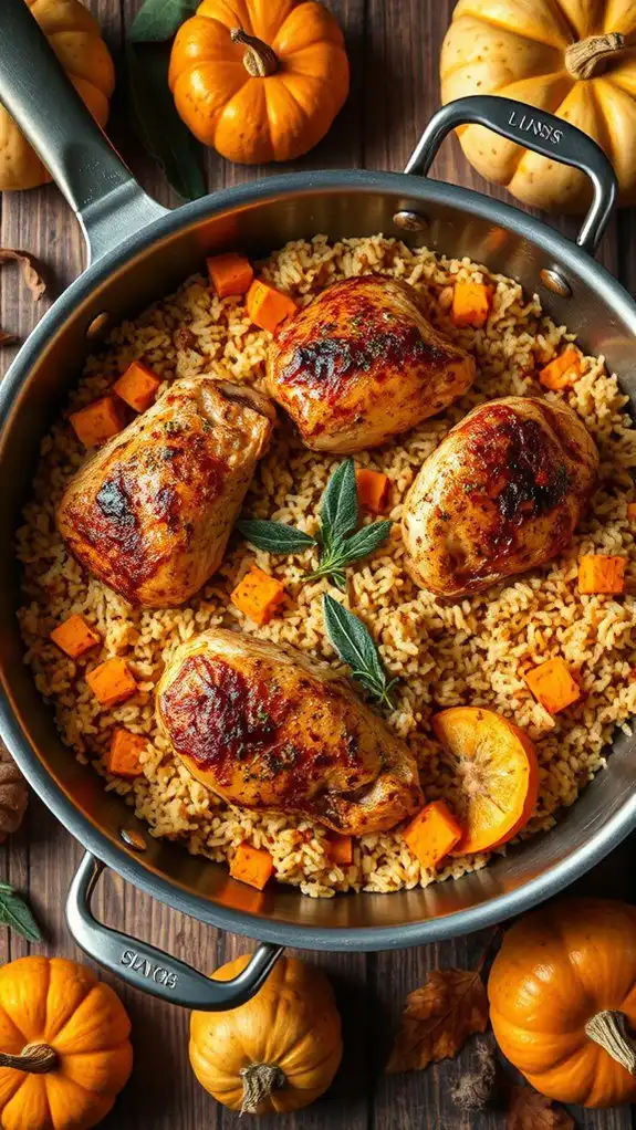 autumn chicken with rice