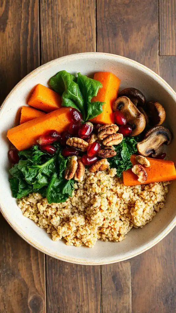 autumn inspired quinoa dish
