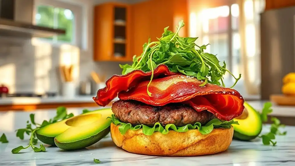 avocado bacon burger delight