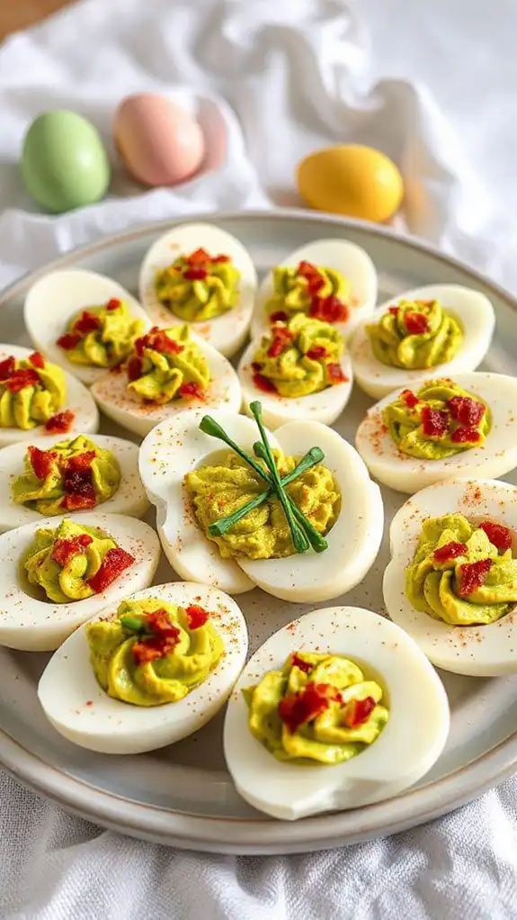 avocado bacon stuffed eggs avocado bacon stuffed eggs