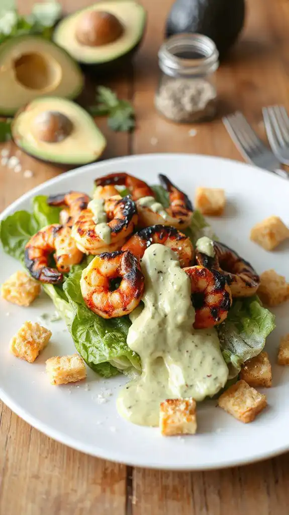 avocado dressing caesar salad