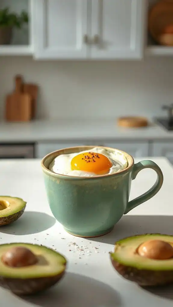 avocado egg microwave breakfast