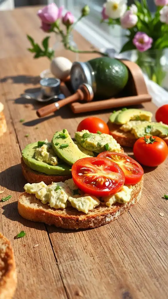 avocado egg salad toast avocado egg salad toast