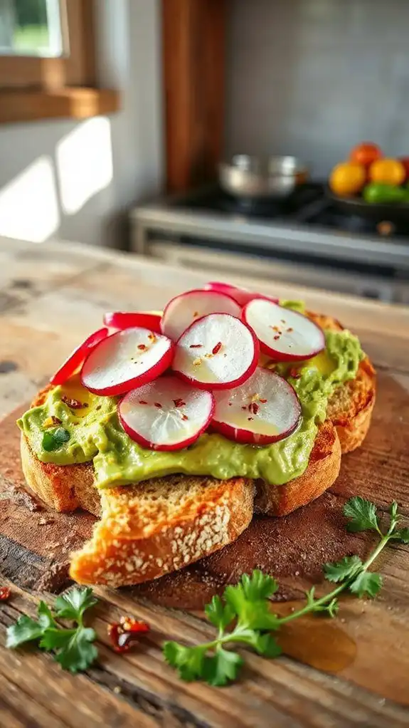 avocado radish tartine recipe