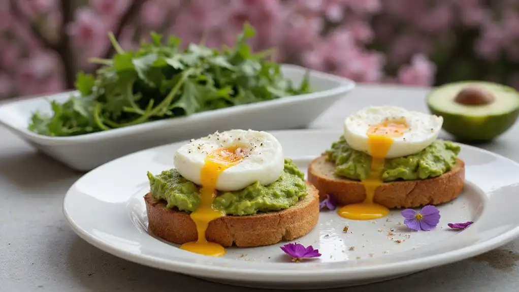 avocado toast topped eggs avocado toast topped eggs