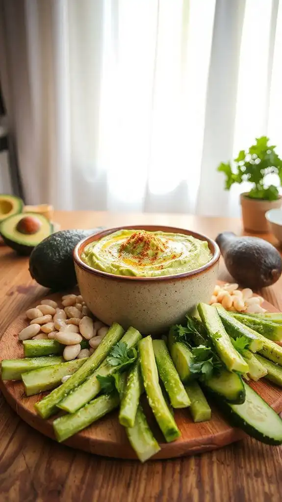 avocado white bean dip